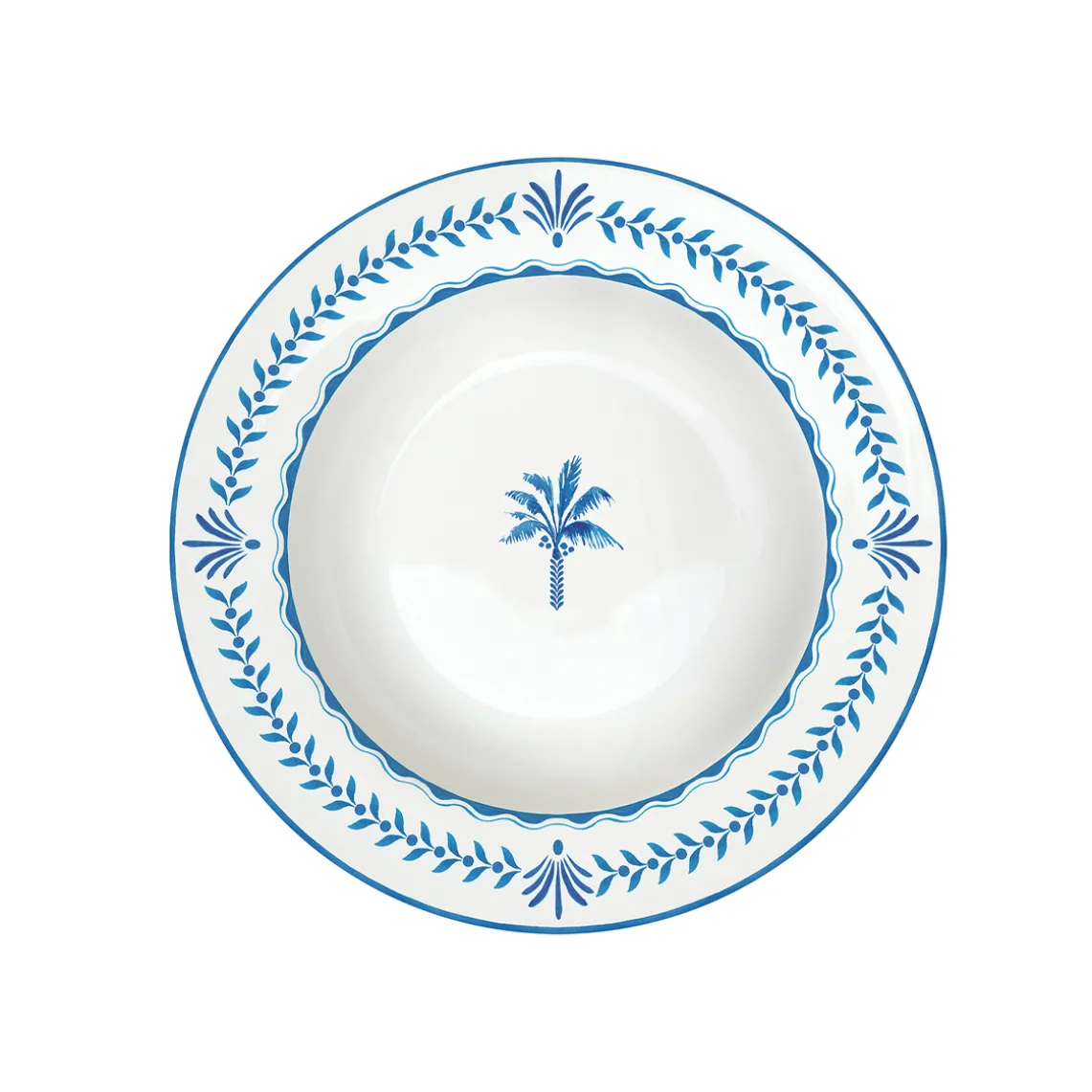 Assiette creuse bleue EXOTIC VIBES