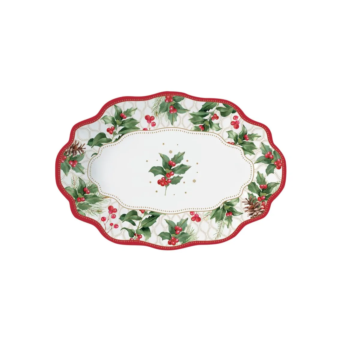 Assiette ovale gui CHRISTMAS BERRIES