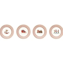 Ensemble de 4 assiettes àdessert POLAR EXPRESS