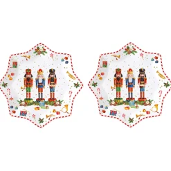 Ensemble de 2 assiettes àdessert Vintage NUTCRACKER