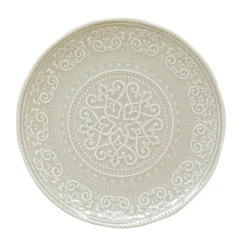 Ensemble de 6 assiettes en porcelaine de Ø 26,5 cm LIGHT GREY