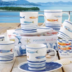 ensemble de 4 gobelets à café BORD DE MER