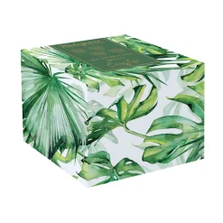 Ensemble de 4 mini bols en porcelaine en forme de feuille TROPICAL LEAVES GREEN