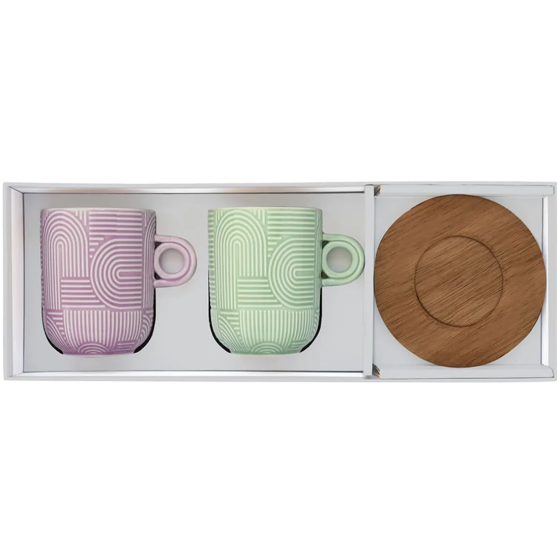 Ensemble de 2 mugs avec soucoupe TAKE A LOOP ASS.3