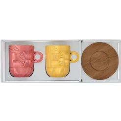 Ensemble de 2 mugs avec soucoupe TAKE A LOOP ASS.2