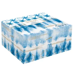 Ensemble de 4 sets de table en liège 40x30cm dans une boîte cadeau Shibori