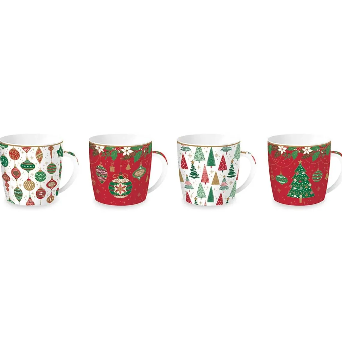 Ensemble de 4 tasses JINGLE BELLS