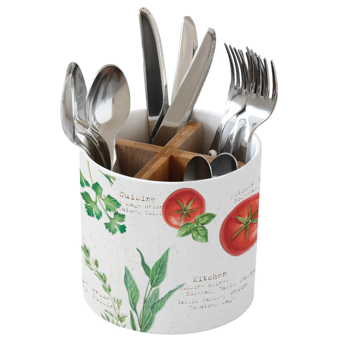 Pot à couverts en porcelaine HOME & KITCHEN