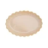 Service de plateau ovale beige FLEURI